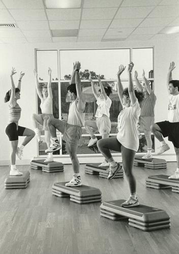 Canyon Ranch, step aerobics class, Nov 30. 1989