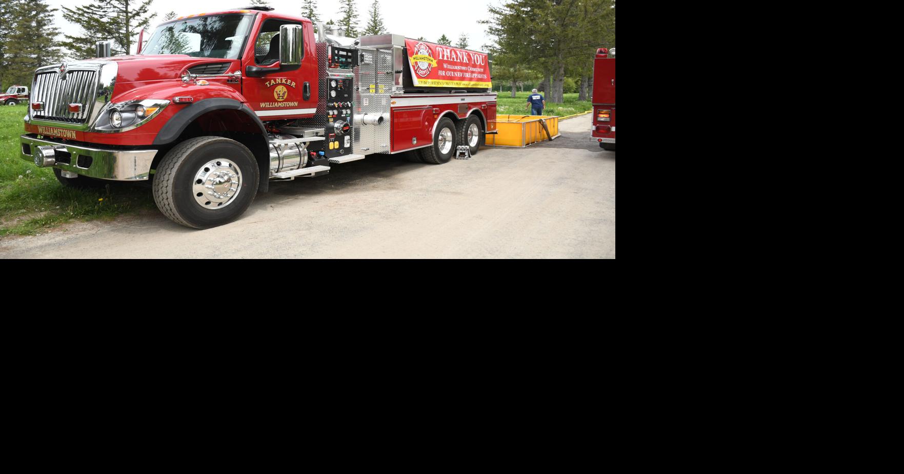 Williamstown Fire Department christens first tanker truck Local News