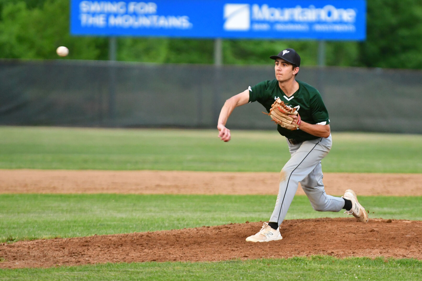 A player pitches