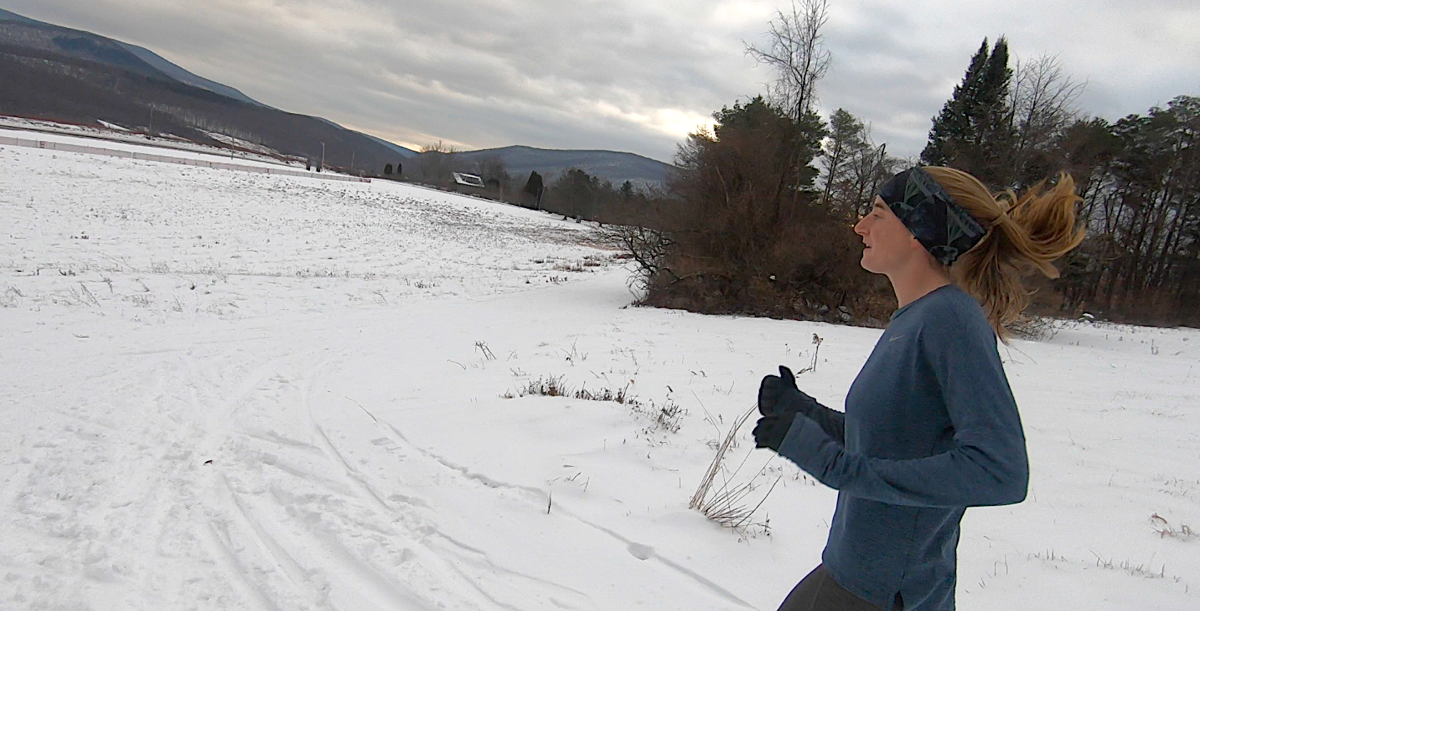 Mike Walsh: On a run in Williamstown with Williams College All-American Kate Swann