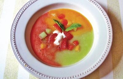 Three melon soup is a summer showstopper