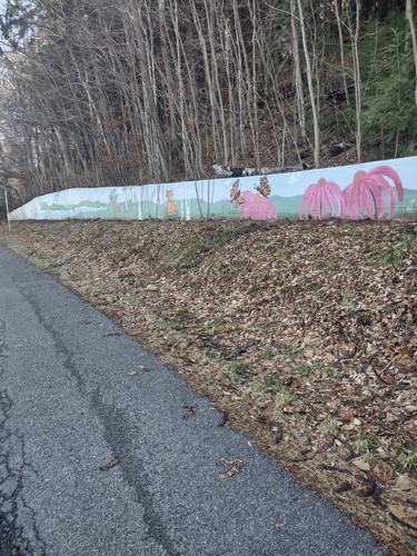 Cheshire mural at Route 8 rest stop (long view)
