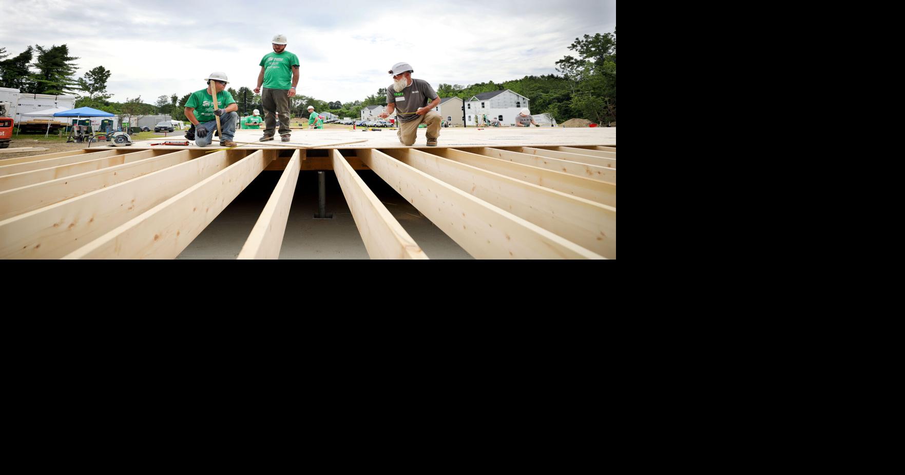 More than 80 volunteers help build affordable homes at Prosperity Way in Great Barrington