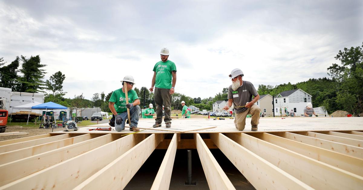 More than 80 volunteers help build affordable homes at Prosperity Way in Great Barrington