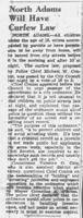 1943 Eagle article on North Adams curfew