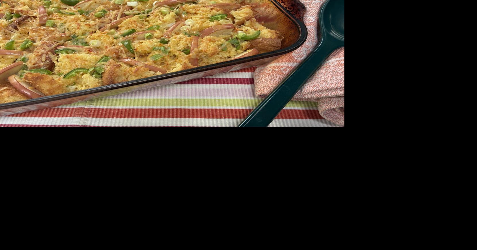Corn muffin bread pudding brings a fresh twist to a classic July Fourth side