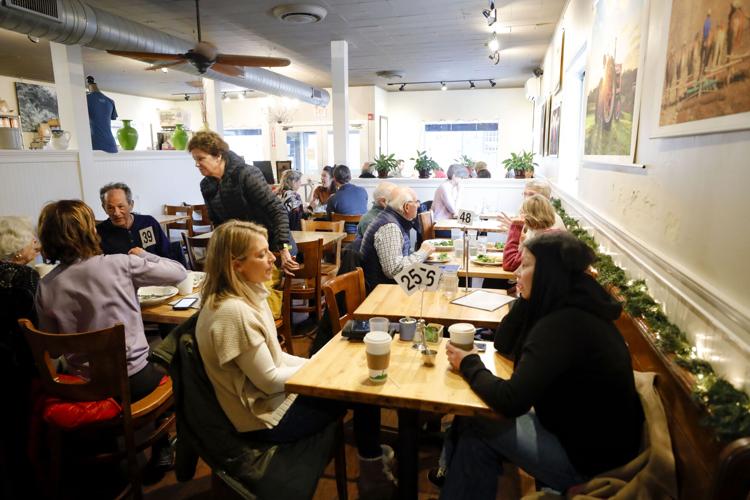 people eating lunch at Haven cafe