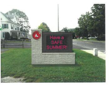 Proposed digital sign outside the Lee Main Street fire station