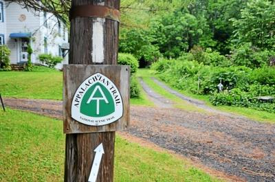 Appalachian Trail sign on a post