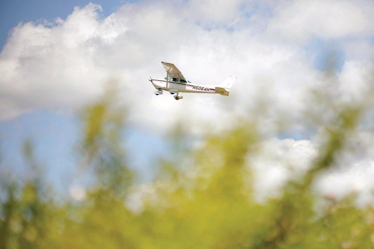 A day in the life of Great Barrington's airport, as storm cloud looms