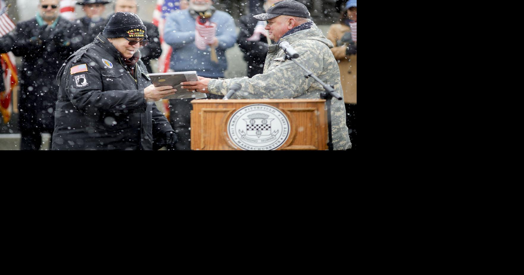'It really just fills my heart': Woody Vaspra recognized as Veteran of the Year at Veterans Day ceremony in Pittsfield