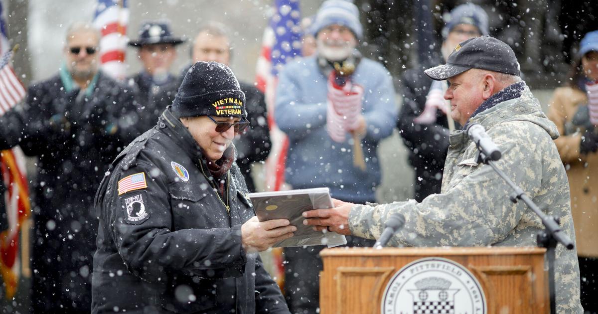 'It really just fills my heart': Woody Vaspra recognized as Veteran of the Year at Veterans Day ceremony in Pittsfield