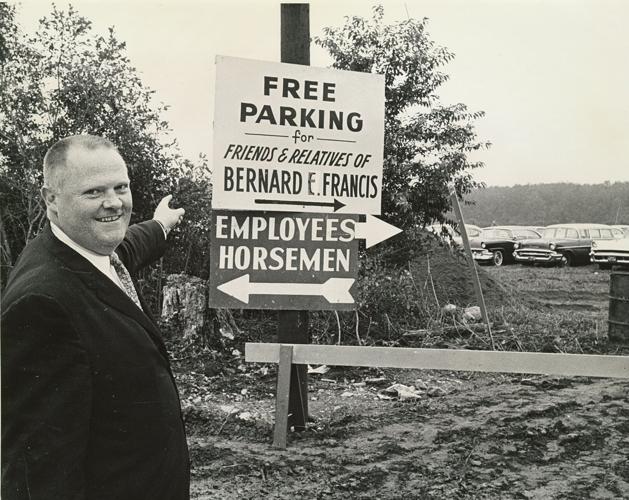 Allowing friends and relatives to use his 60-acre Richmond plot for parking took Berkshire Downs president Bernard Francis into Pittsfield District Court in 1960, charged with 8 violations of a zoning ordinance
