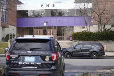 Pittsfield Police officers respond to Pittsfield High School