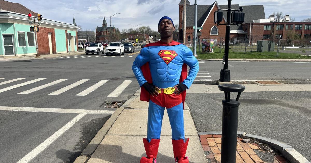 It's a bird. It's a plane. It's Pittsfield's very own (dancing) Superman.