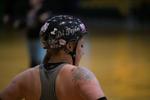 Roller derby woman helmet