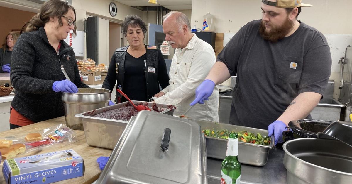 The North Adams American Legion Post urged veterans to return, in-person, for the Christmas meal. They answered the call