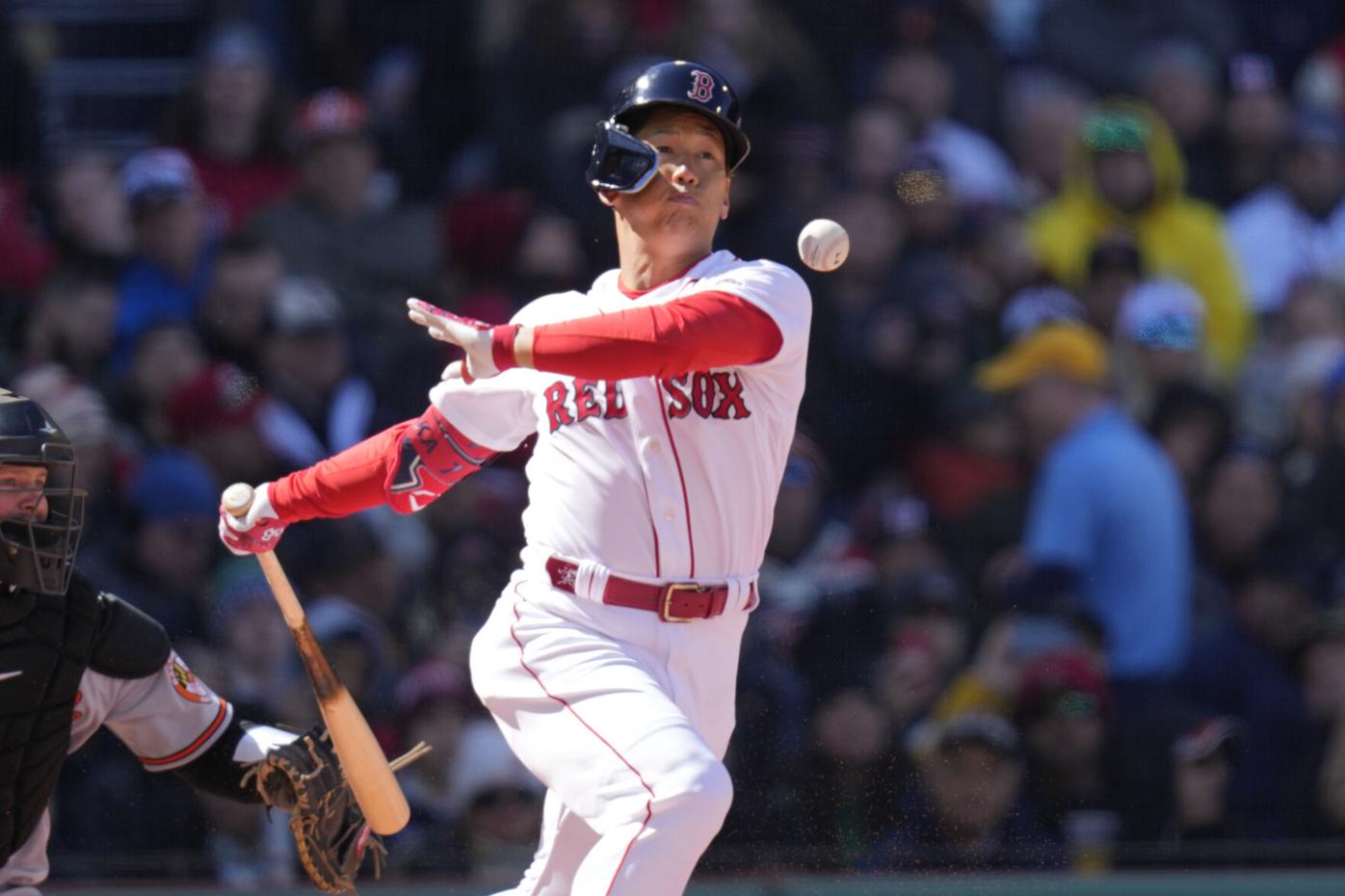 Fenway Park Spinning Baseball and Bat Sign Boston Red Sox 