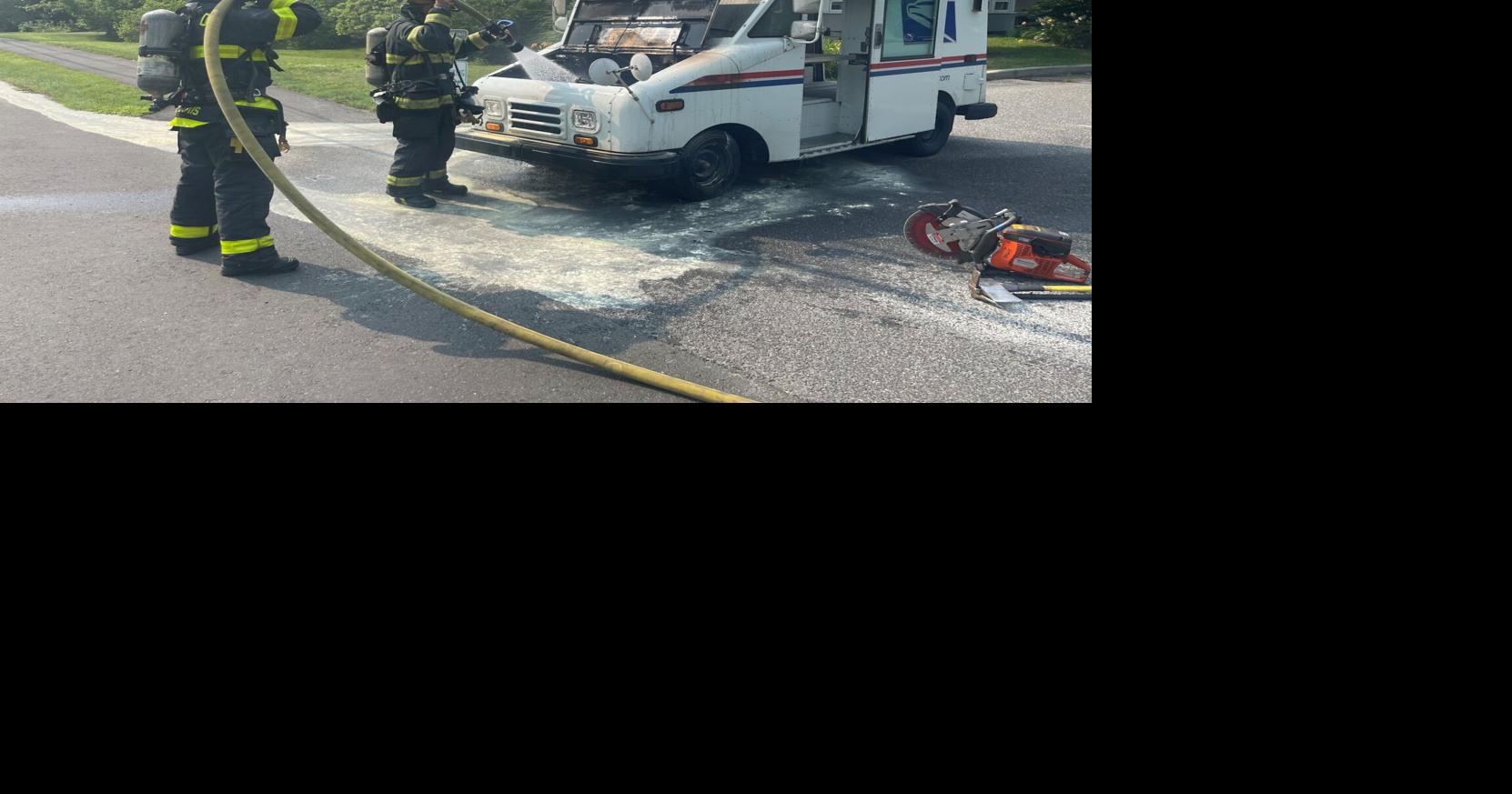 A mail truck caught fire in Great Barrington recently, but it wasn't