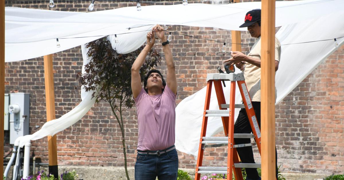 Volunteers transform North Adams pocket park into community gathering space