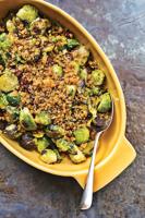 Brussels sprouts with chorizo are a delicious side dish