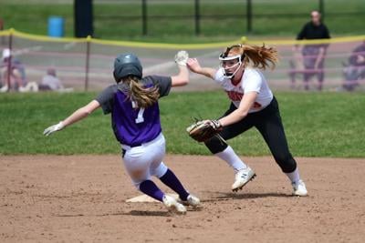 Pittsfield runner is tagged out at second base