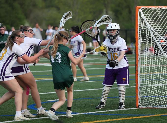 Hannah Kickery scores a goal.