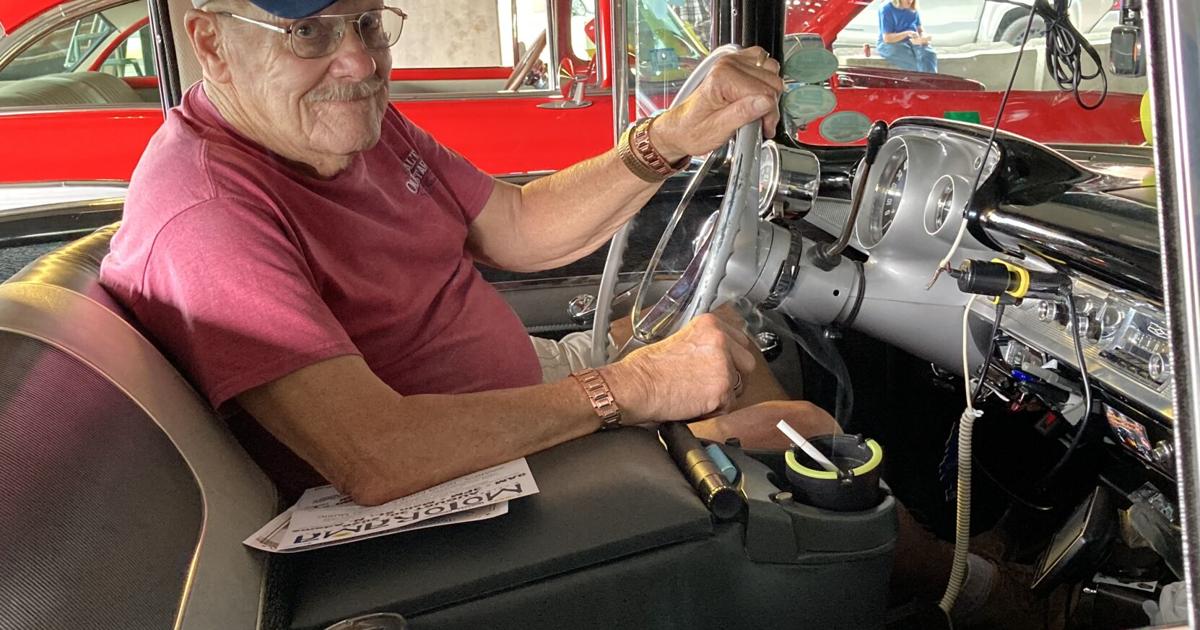 Alan Loncto in his 1957 Chevrolet Bel Air