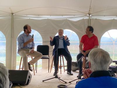 Greenagers' Executive Director Will Conklin, with Emanuel Ax and Yo-Yo Ma
