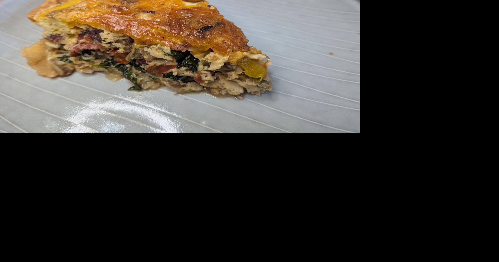 Savory herb and turkey bacon quiche