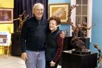 Sculptor Andrew DeVries casts his work in bronze. His wife helps turn those pieces into gold