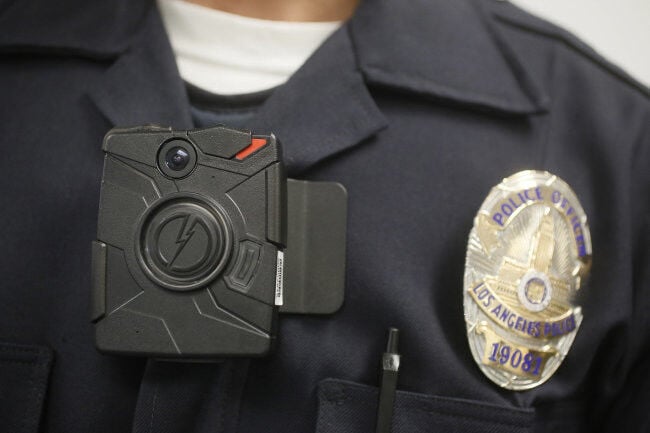 Officer wearing body camera