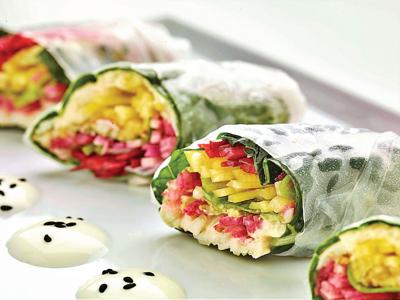 Veggie-filled spring rolls offer the perfect holiday detox