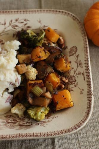 Don't miss the meat in veg-rich oven hash
