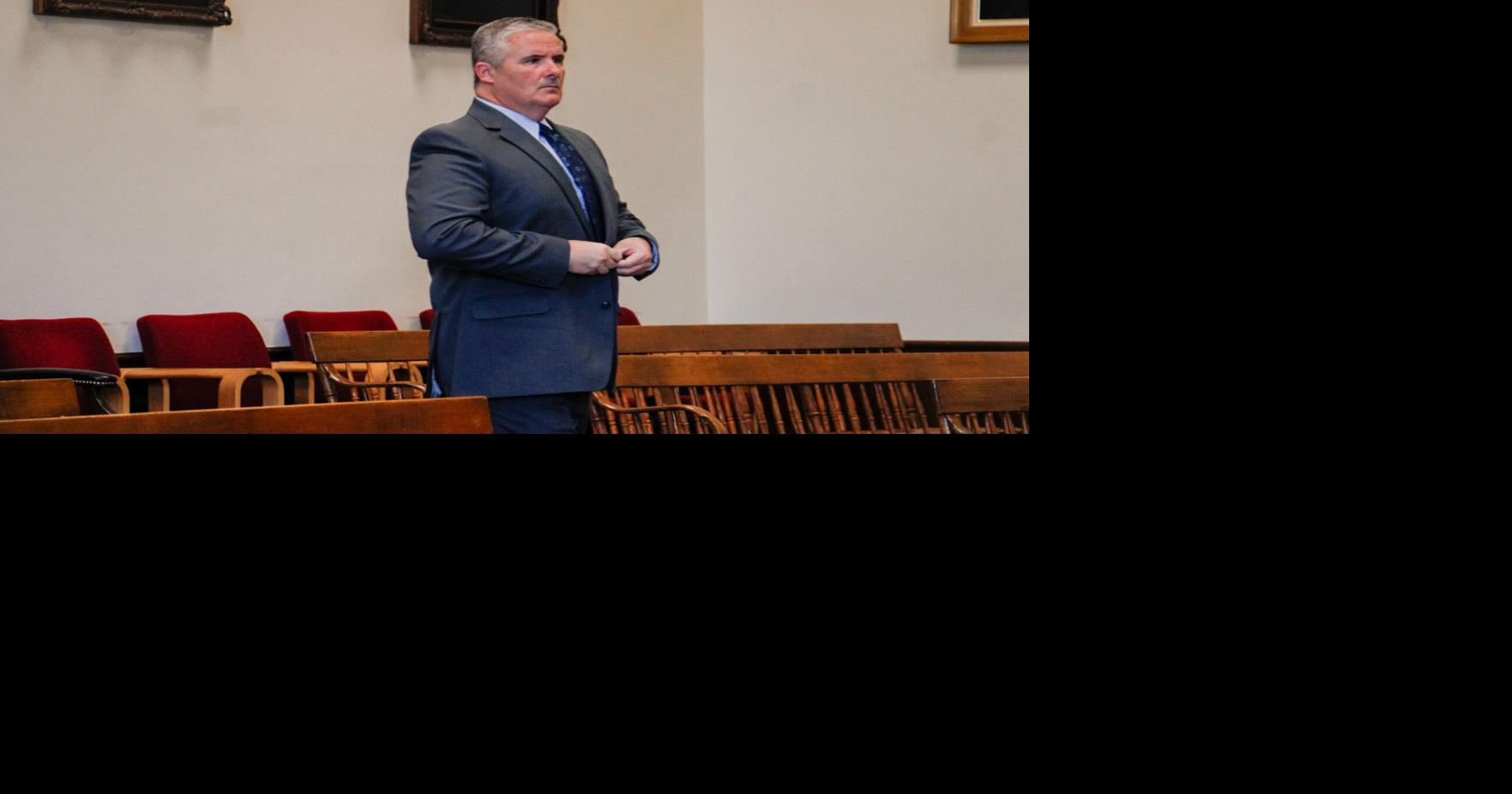 Former Adams Police Chief Kevin Scott Kelley appears in court for hearing in felony fraud case