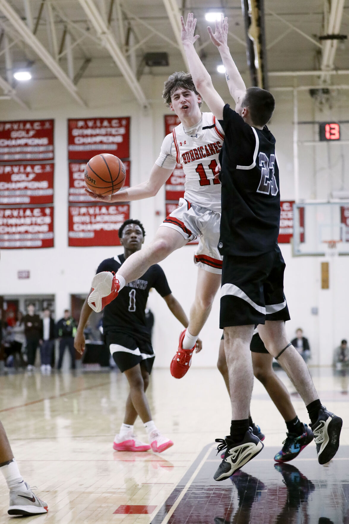 Joey McGovern jumping for shot