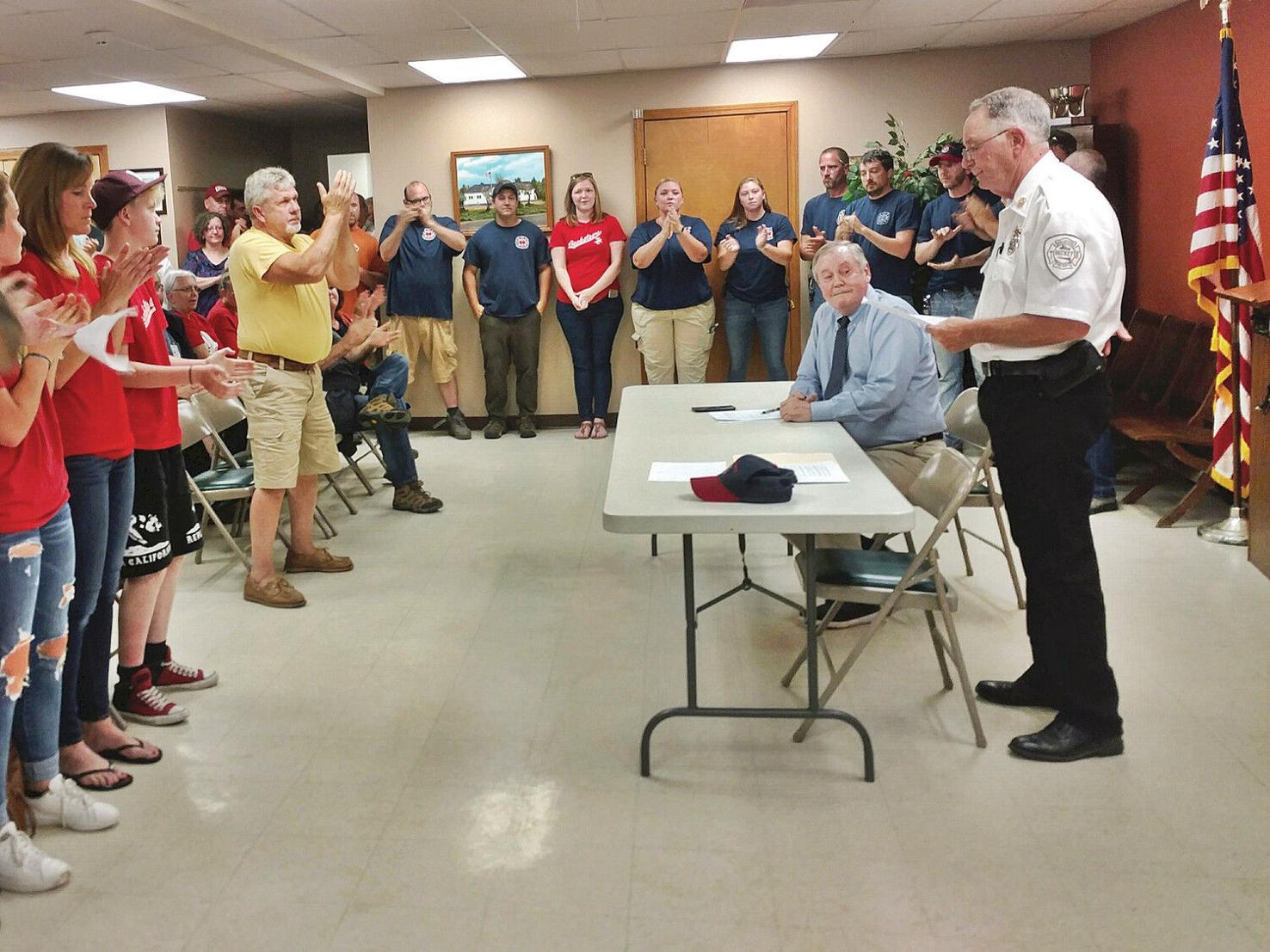 Residents show support for Becket Fire Chief at heated disciplinary