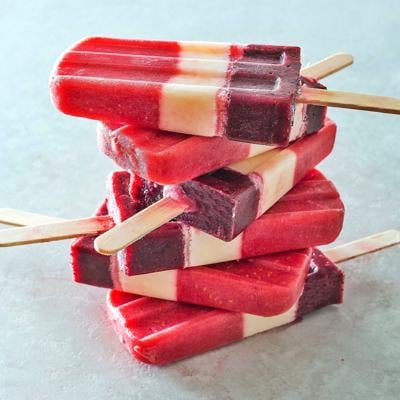 Homemade berry popsicles can't be beat