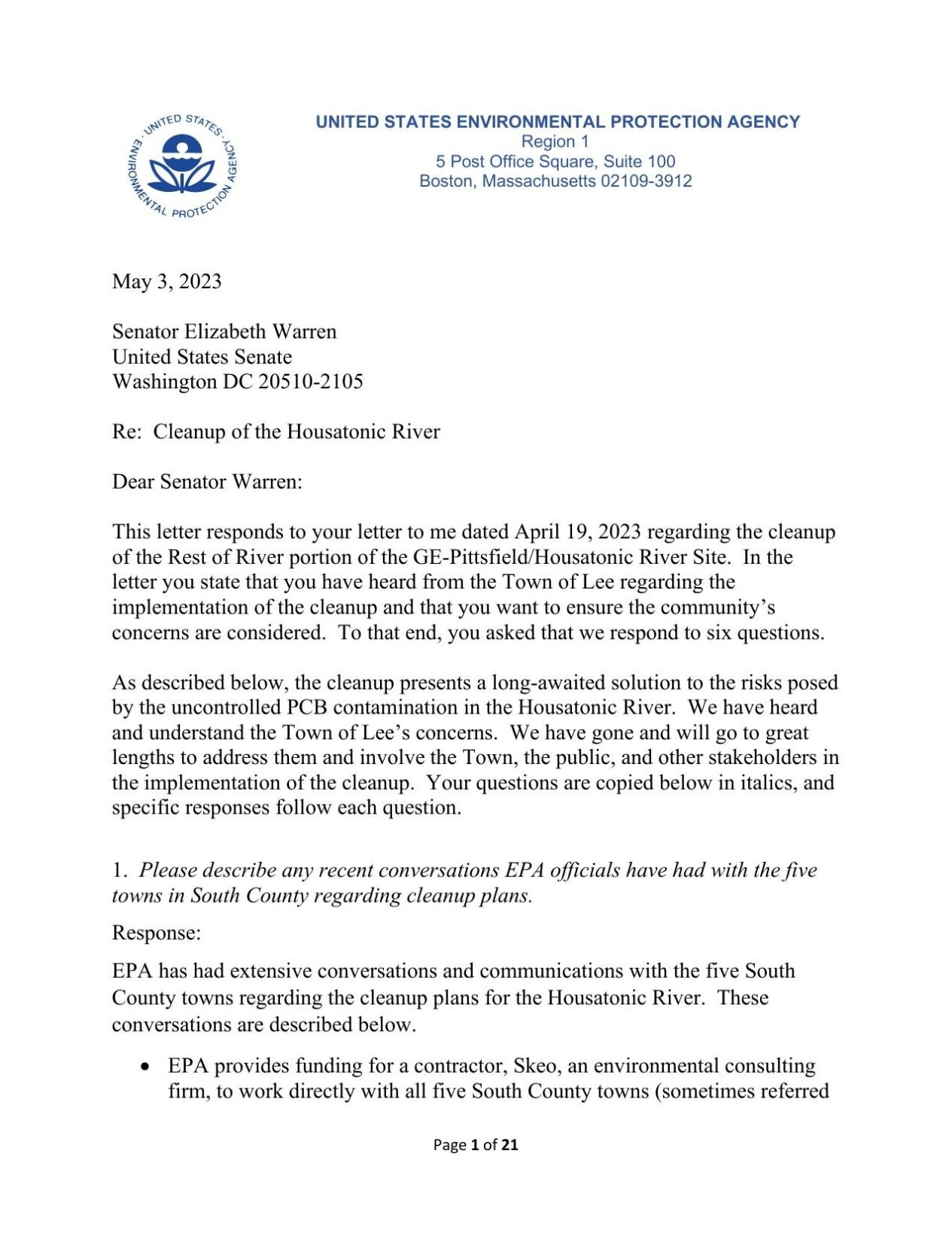 EPA Letter