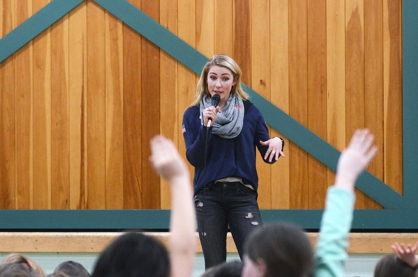 At Lanesborough Elementary, Olympian Mikaela Shiffrin gives masterclass