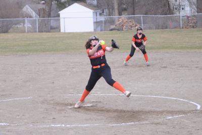 Bri Lynch fires a pitch to the plate