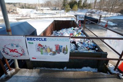 Recycling bins at Dalton transfer station (copy)