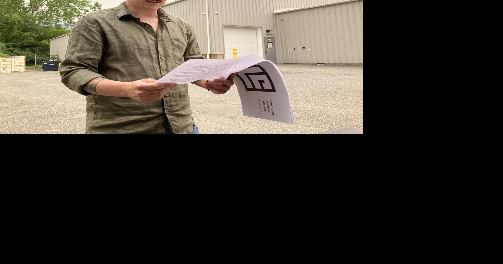 Tyler Shaw reads from a presentation
