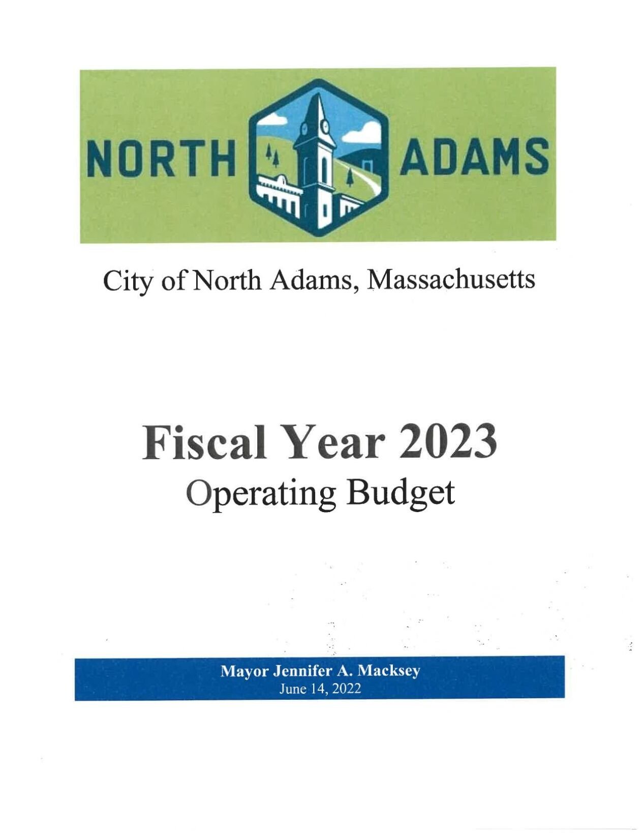 Mayor Macksey's proposed budget