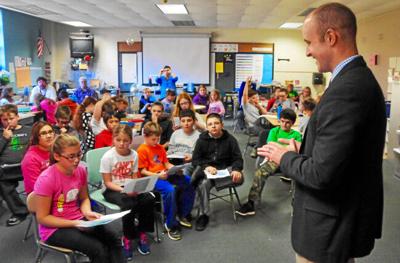 State Sen. Ben Downing faces toughest crowd yet — Brayton Elementary schoolers (copy)
