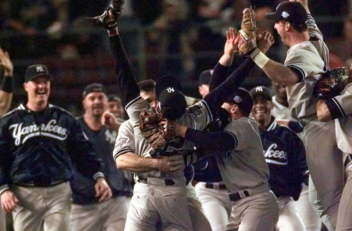 Vintage 1998 New York Yankees San Diego Padres World Series T