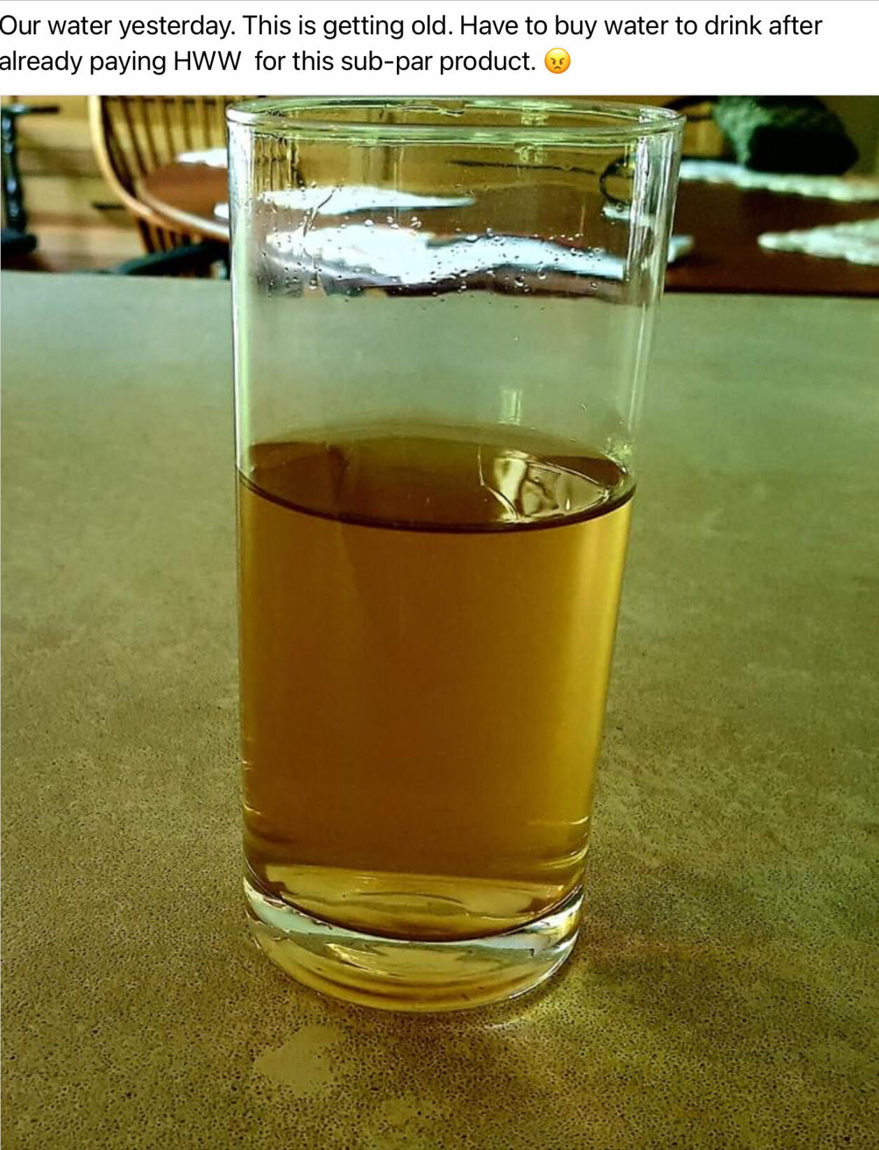 Housatonic water in a glass