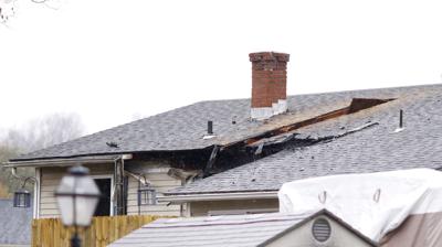 fire damage to roof of house