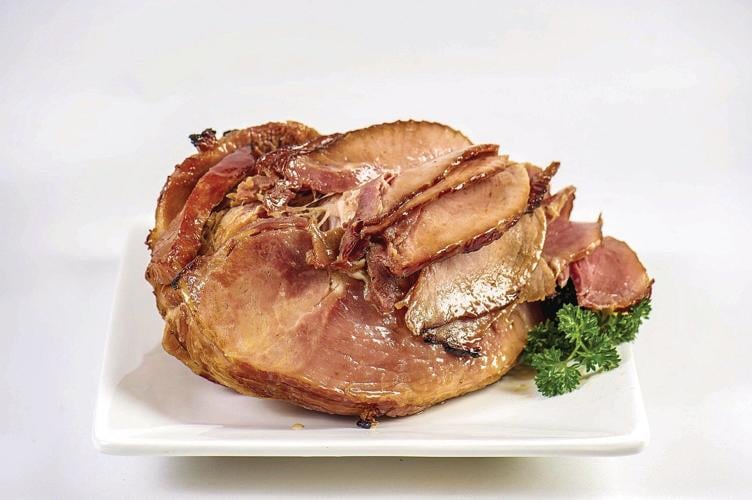 Ham on a plate