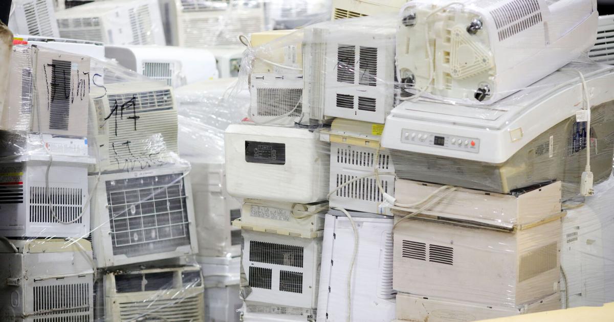 stacks of air conditioning units